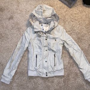 Garage beige leather jacket